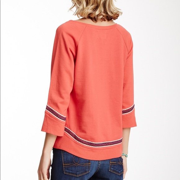 Lucky Brand Scottsdale Red Embroidered Sweater - Picture 10 of 11